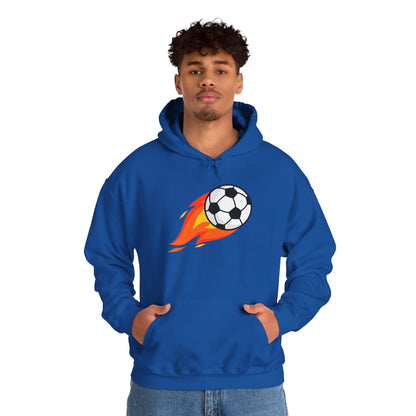 Soccer Fire Ball Hoodie - Men's Heavy Blend Hooded Sweatshirt