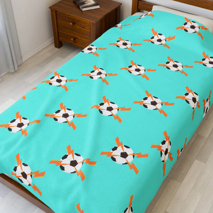 Cozy Soccer Plush Blanket – Soft Throw for Kids, Pets & Sports Fans - RizQ Life 