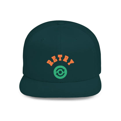 Retry Vintage Flat Bill Snapback Cap – Adjustable streetwear hat for men & women. Ideal gift for casual fashion, festivals, and urban style. - RizQ Life 