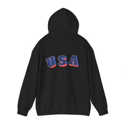 Men's Patriotic Hoodie - Double American Flag Graphic