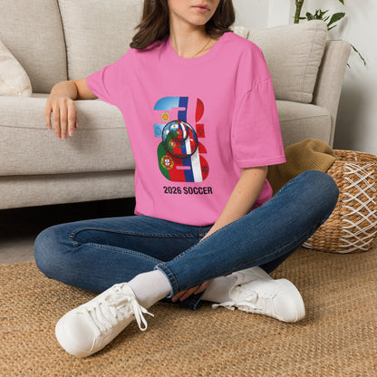 2026 Soccer World Flags T-Shirt | Football Tournament Graphic Tee
