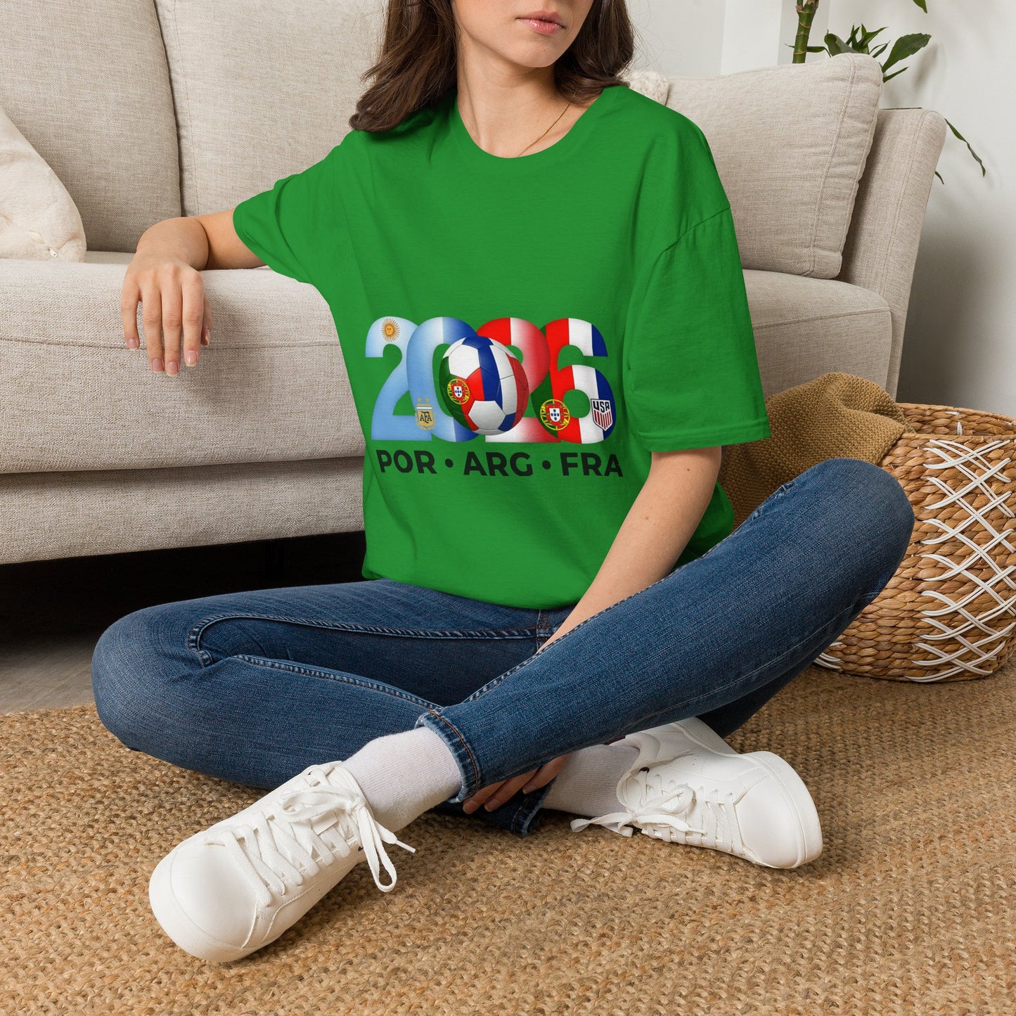 2026 Soccer Unisex Shirt | POR ARG FRA USA Football Tee