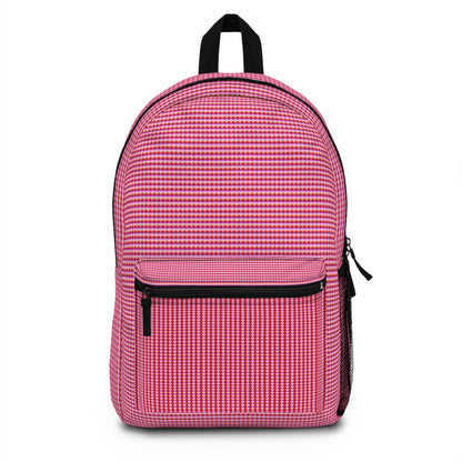 Chic Pink Checkered Backpack | Trendy School Bag, Stylish Travel Pack, Perfect for Teens & Gifts