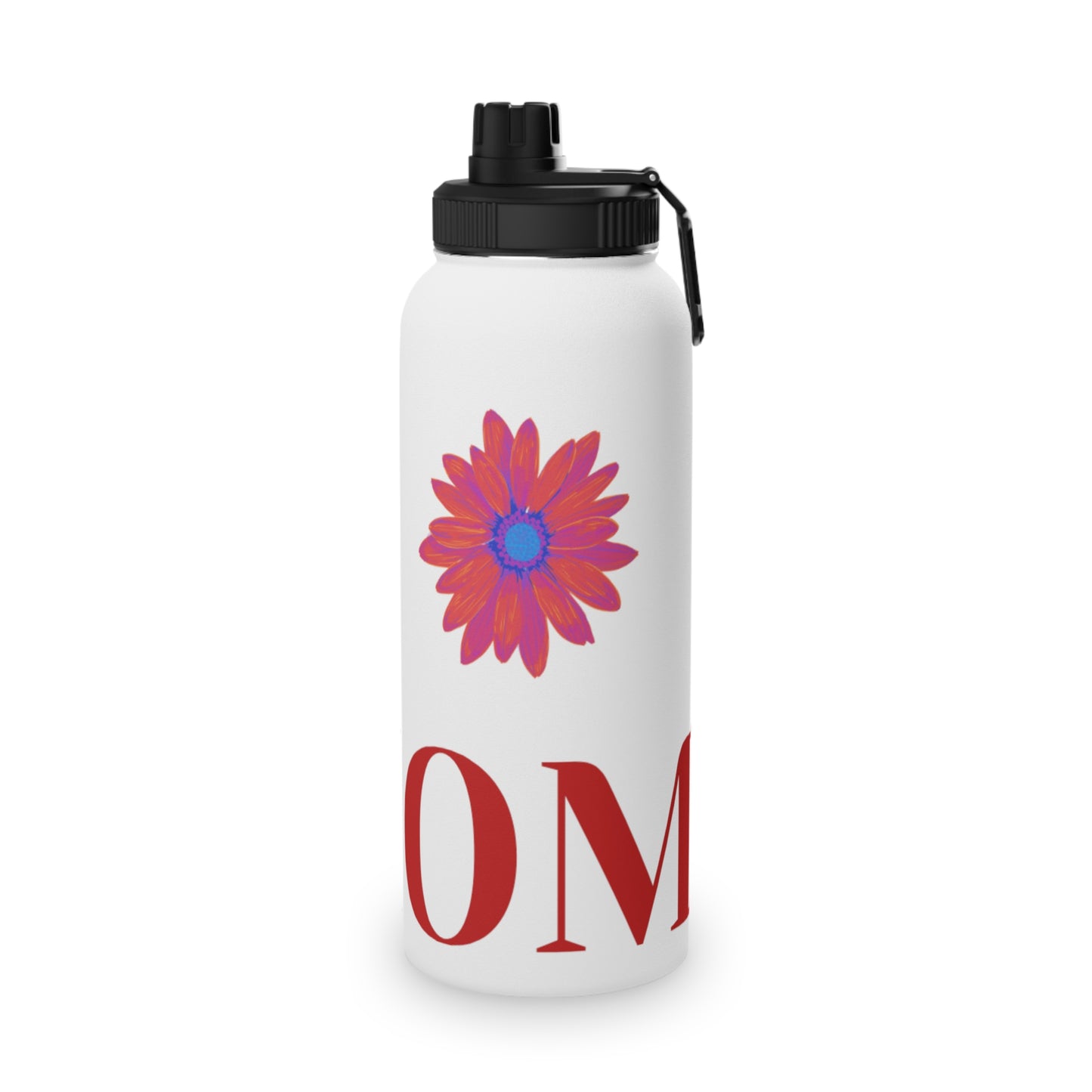 Floral Stainless Steel Water Bottle with Sports Lid - Perfect Gift for Mom