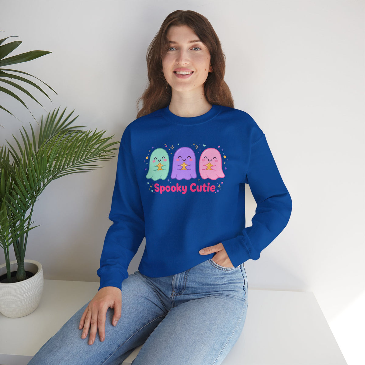 Spooky Cutie Sweatshirt | Cute Pastel Halloween Ghost Crewneck