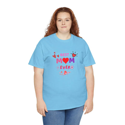 Best Mom Ever Mother’s Day T-Shirt - Aesthetic Heart & Bow Graphic Tee