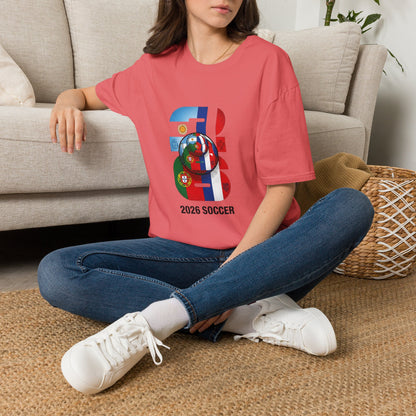 2026 Soccer World Flags T-Shirt | Football Tournament Graphic Tee