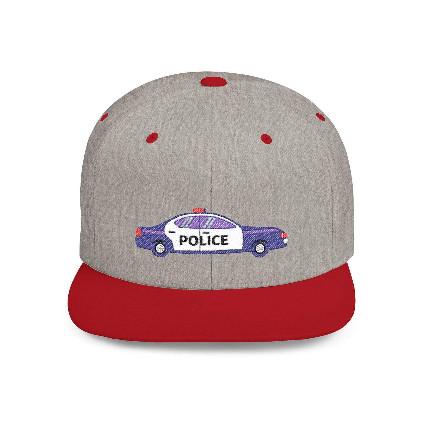 Shop the Police Car Snapback Cap – adjustable streetwear hat for adults, perfect car enthusiast gift and urban fashion accessory.