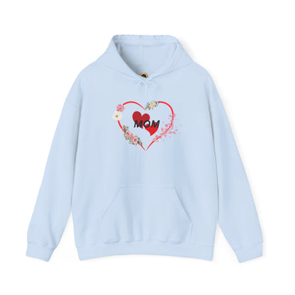 Mom Love Hoodie - Floral Heart Design - Perfect Gift for Mother's Day