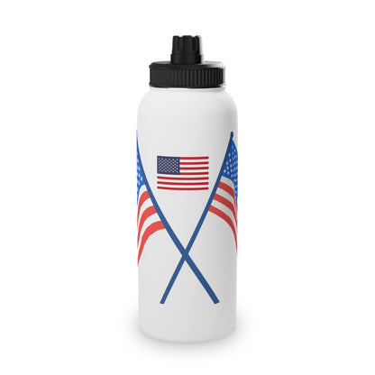 American Patriotic Stainless Steel Water Bottle with Sports Lid