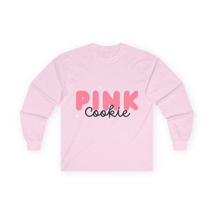 Pink Cookie Long Sleeve Tee - Sweet Treat Vibe