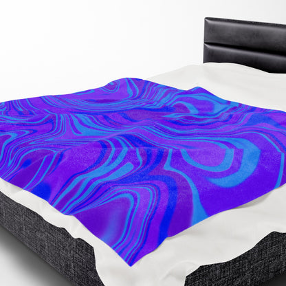 Velveteen Plush Blanket - Vibrant Abstract Cozy Throw for Home Decor