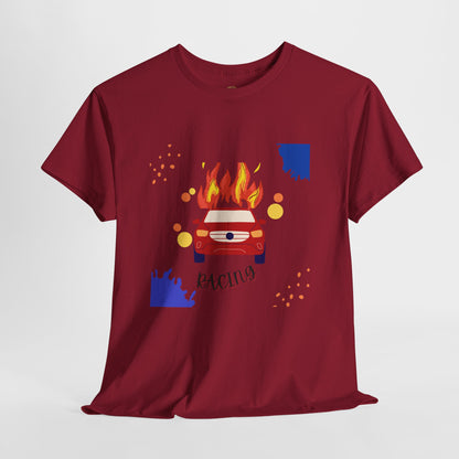 Unisex Racing Graphic T-Shirt – Heavy Cotton Car Racing Tee for Men & Women, Casual Motorsport Fan Shirt, Short Sleeve Top, Sizes S-5XL