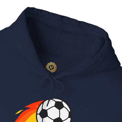 Soccer Fire Ball Hoodie - Men's Heavy Blend Hooded Sweatshirt