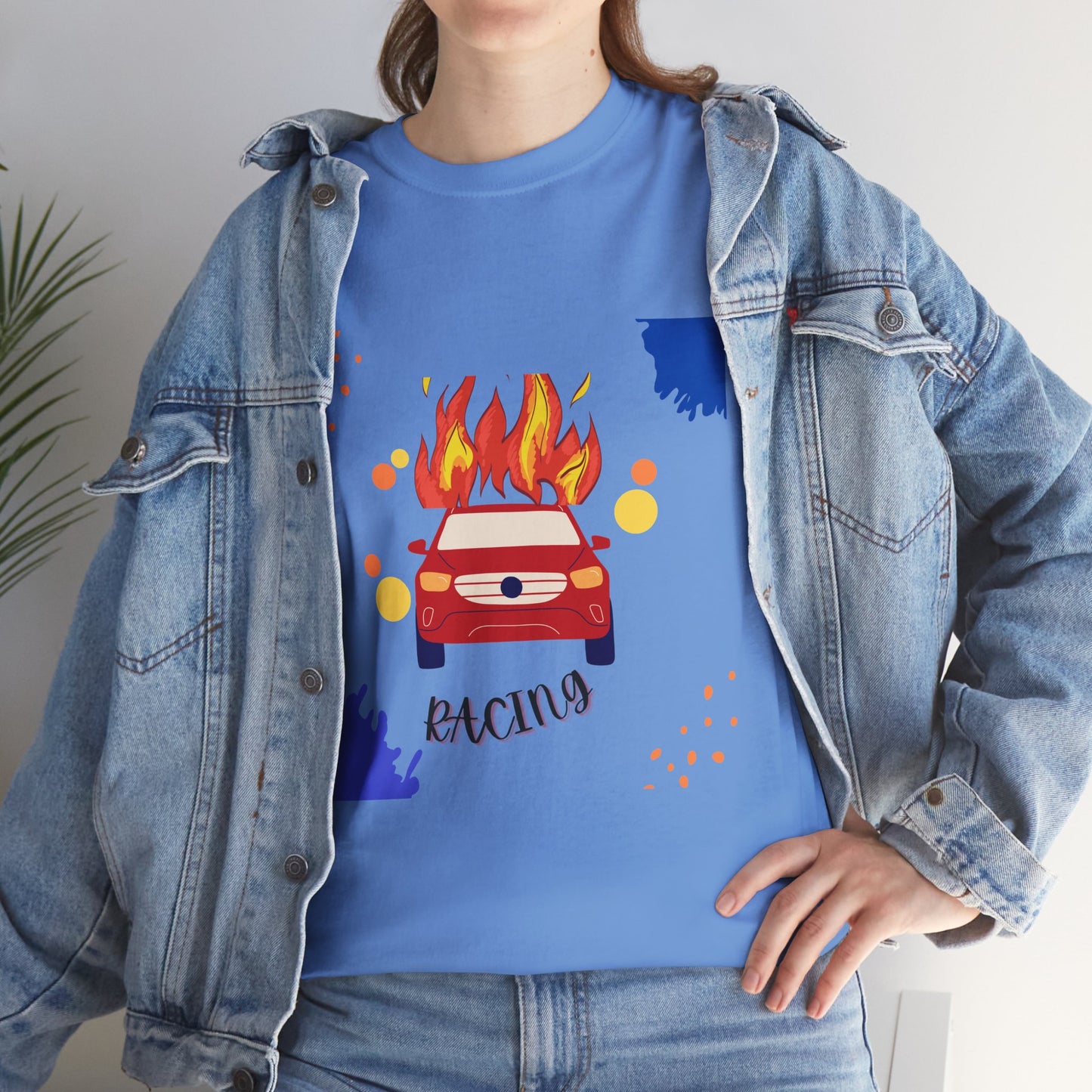 Unisex Racing Graphic T-Shirt – Heavy Cotton Car Racing Tee for Men & Women, Casual Motorsport Fan Shirt, Short Sleeve Top, Sizes S-5XL