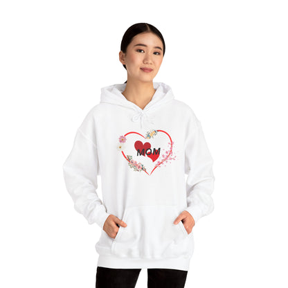 Mom Love Hoodie - Floral Heart Design - Perfect Gift for Mother's Day