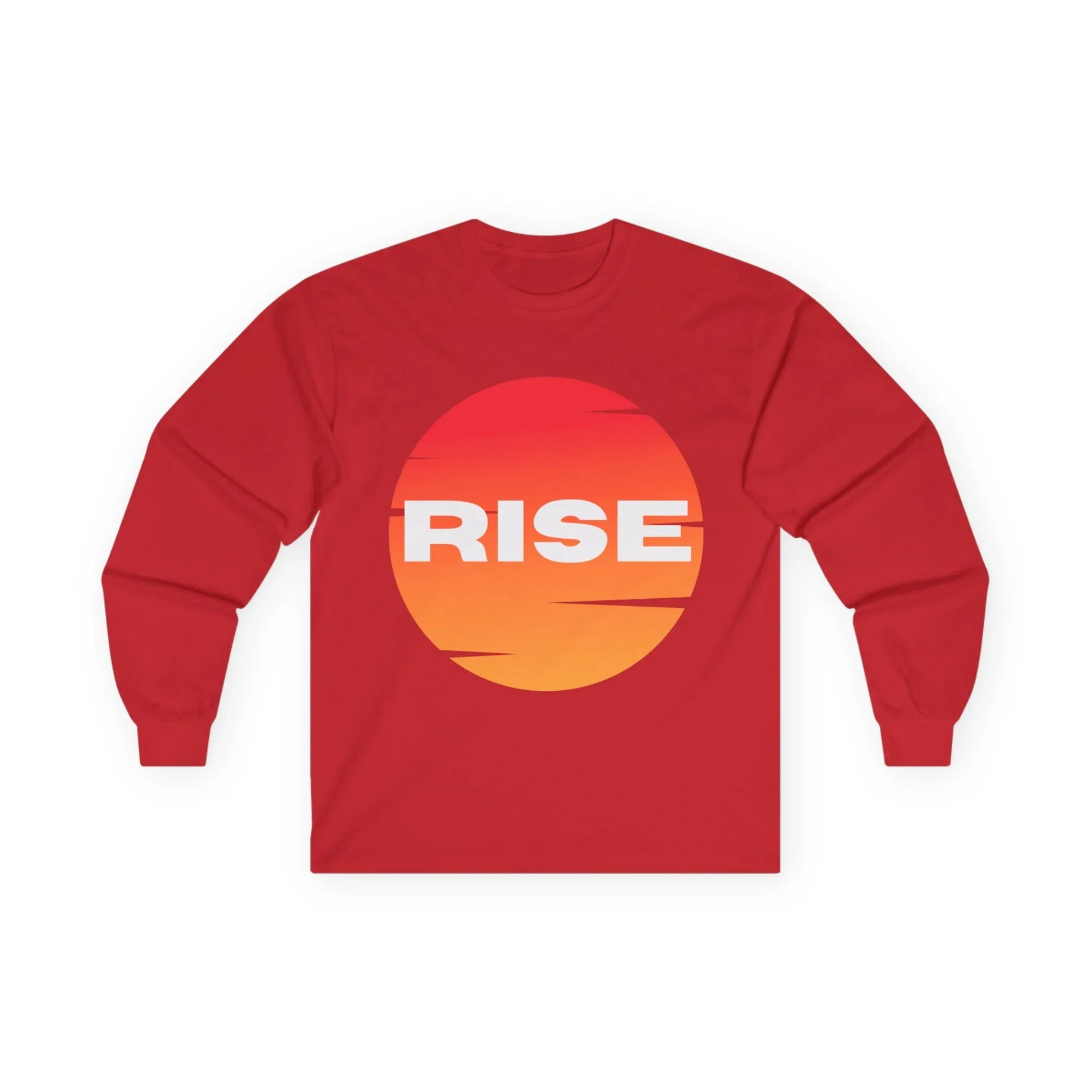 Sunrise RISE Long Sleeve Tee - Motivational Unisex Cotton Shirt for Inspiration - RizQ Life 