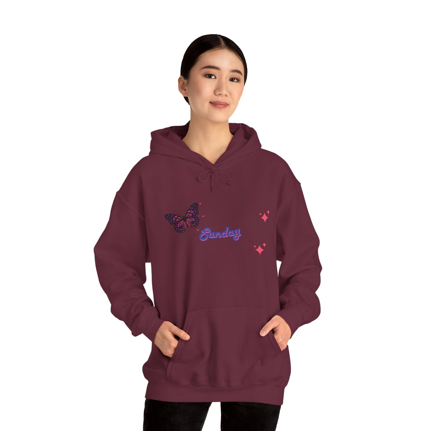 Butterfly Sunday Hoodie Sweatshirt For Women