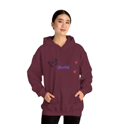 Butterfly Sunday Hoodie Sweatshirt For Women