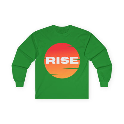 Sunrise RISE Long Sleeve Tee - Motivational Unisex Cotton Shirt for Inspiration - RizQ Life 