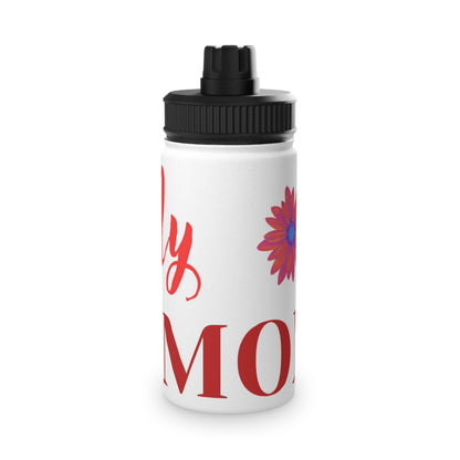 Floral Stainless Steel Water Bottle with Sports Lid - Perfect Gift for Mom