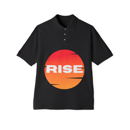 Men's Polo - RISE Graphic Tee for Motivation and Everyday Style