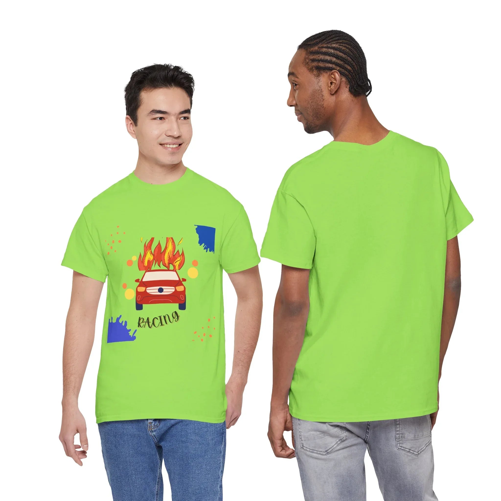 Unisex Racing Graphic T-Shirt – Heavy Cotton Car Racing Tee for Men & Women, Casual Motorsport Fan Shirt, Short Sleeve Top, Sizes S-5XL - RizQ Life 