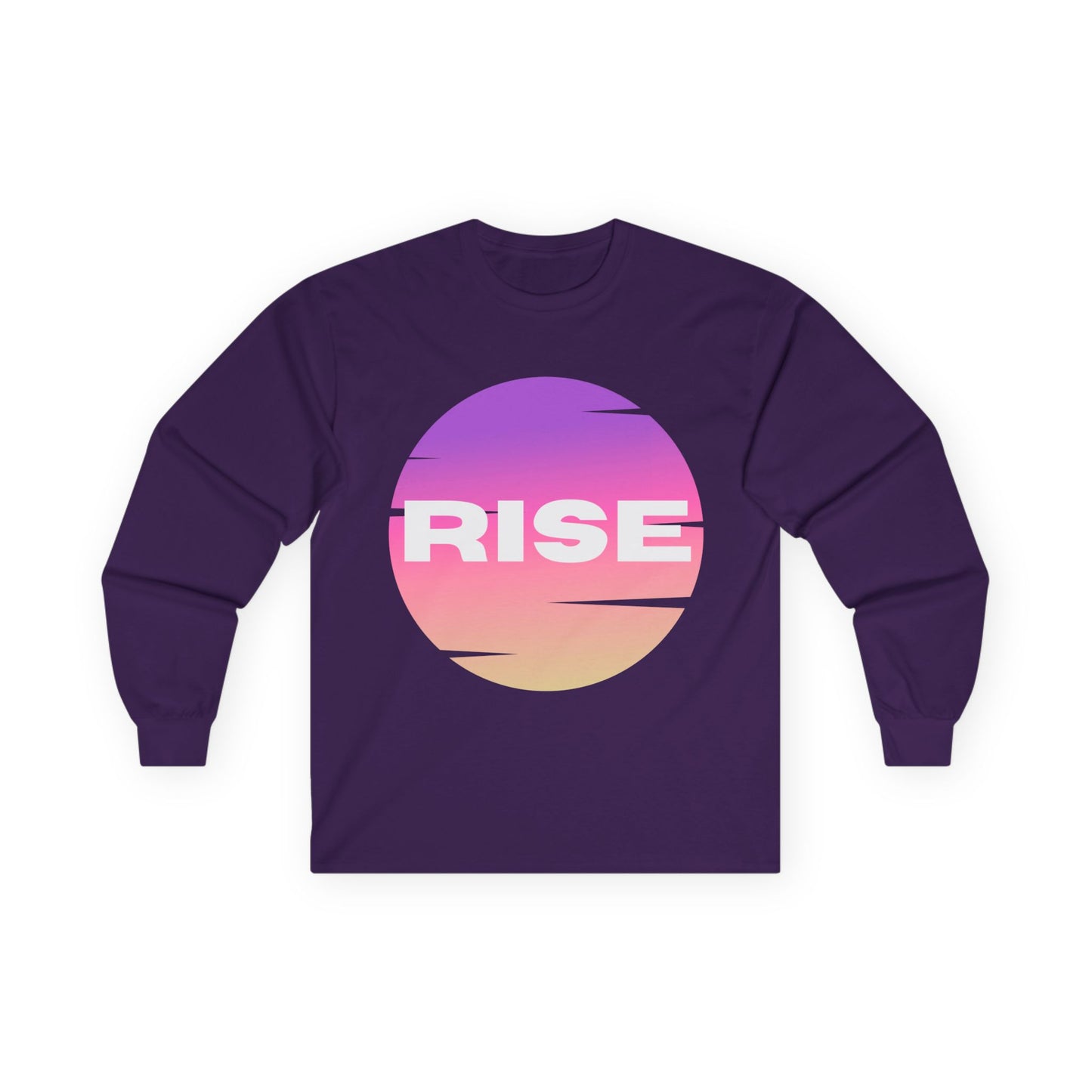 Motivational Long Sleeve Tee - 'RISE' Graphic