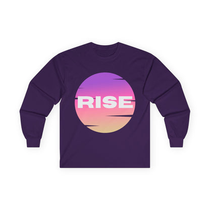 Motivational Long Sleeve Tee - 'RISE' Graphic