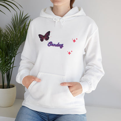 Butterfly Sunday Hoodie Sweatshirt For Women