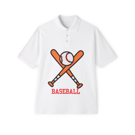 Men's Polo Tee - Baseball Piqué Polo
