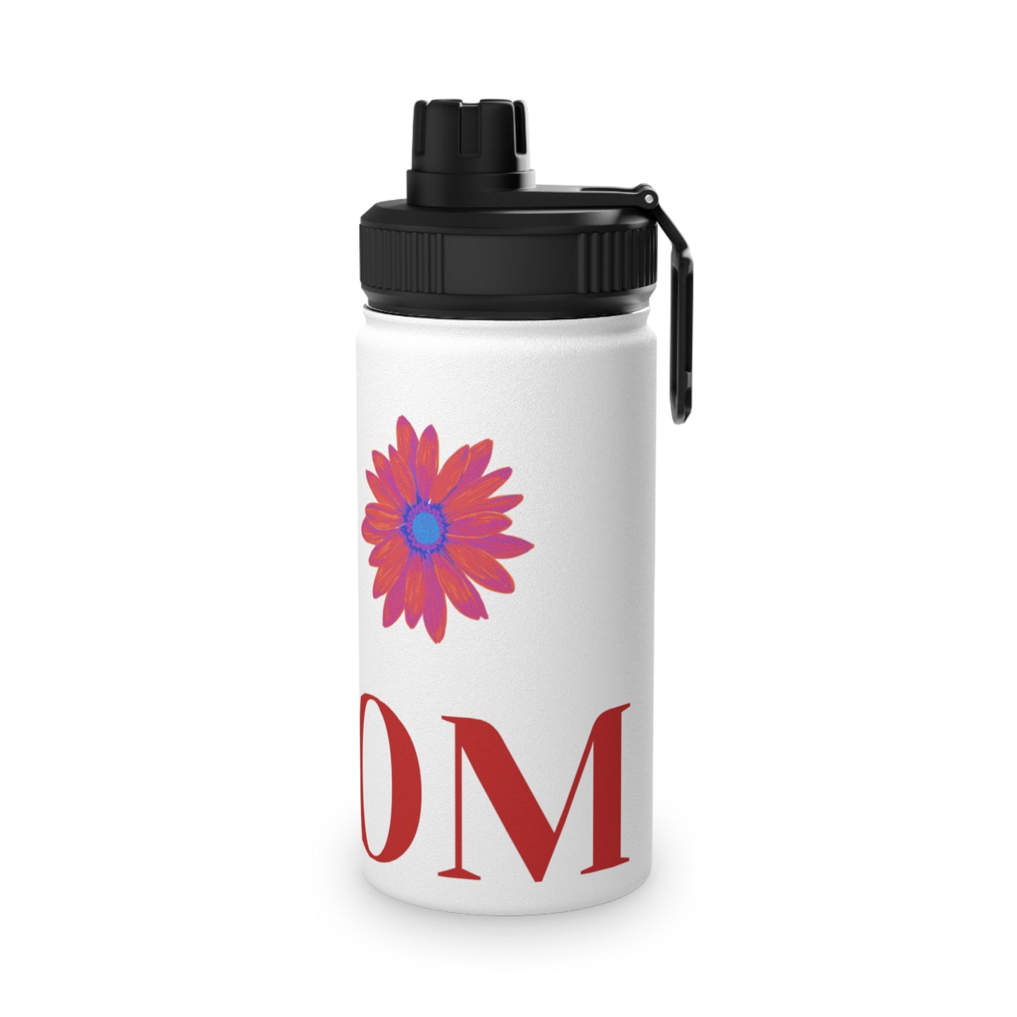 Floral Stainless Steel Water Bottle with Sports Lid - Perfect Gift for Mom
