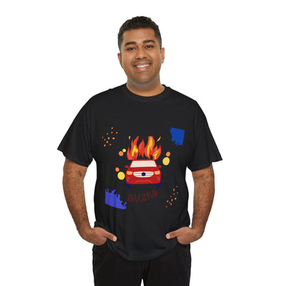 Unisex Racing Graphic T-Shirt – Heavy Cotton Car Racing Tee for Men & Women, Casual Motorsport Fan Shirt, Short Sleeve Top, Sizes S-5XL