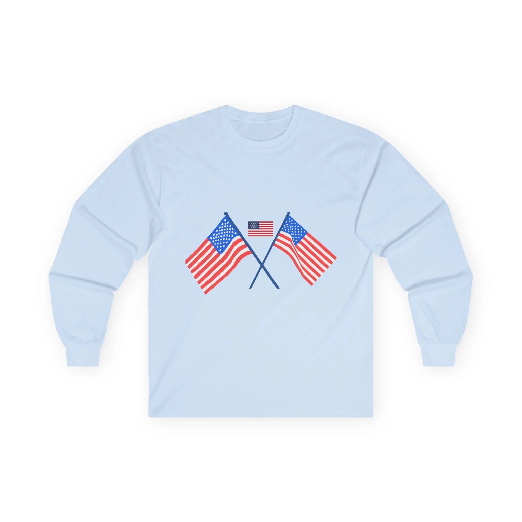 Patriotic Long Sleeve Tee - USA Flag Design - RizQ Life 
