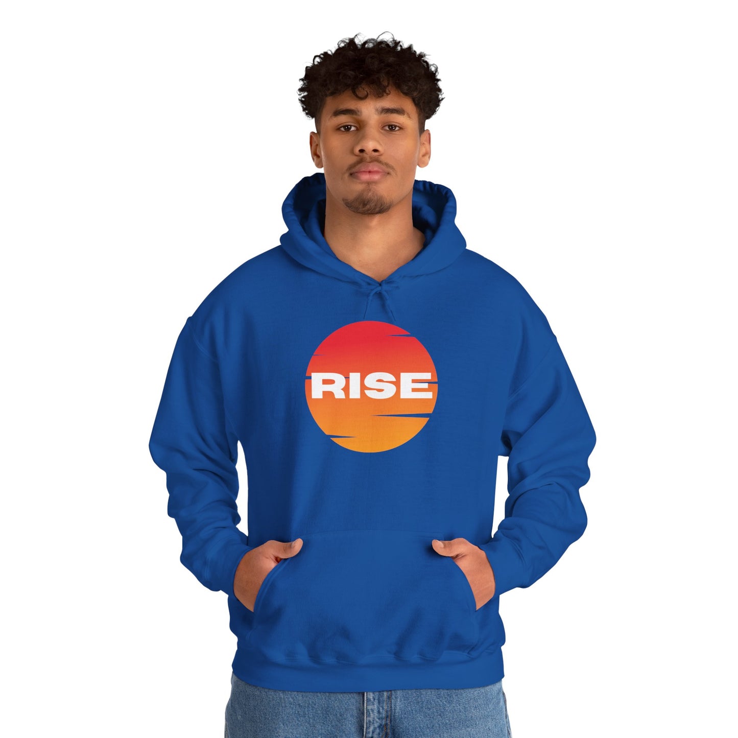 Men's Rise Sunset Hoodie - Comfortable Heavy Blend Sweatshirt