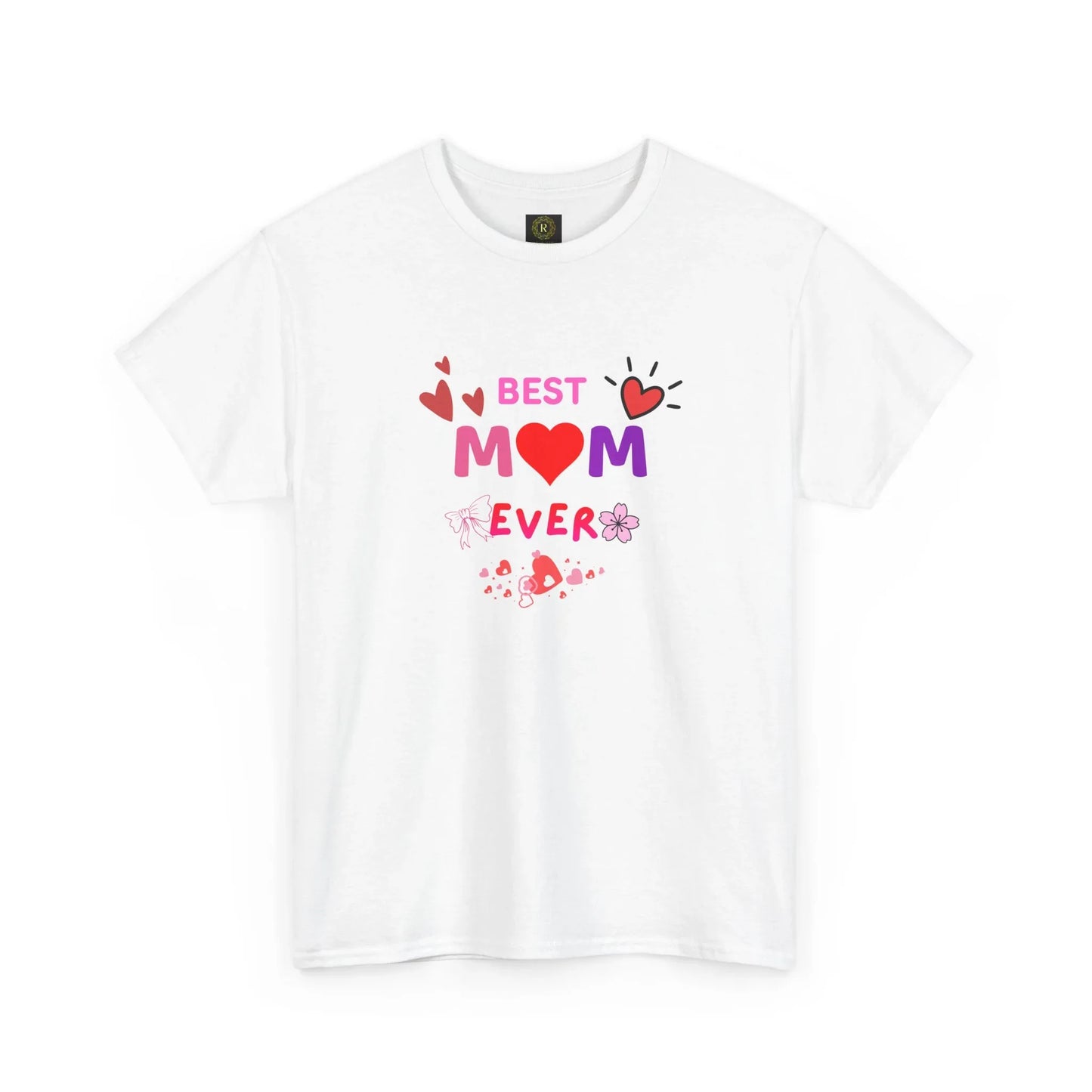 Best Mom Ever Mother’s Day T-Shirt - Aesthetic Heart & Bow Graphic Tee