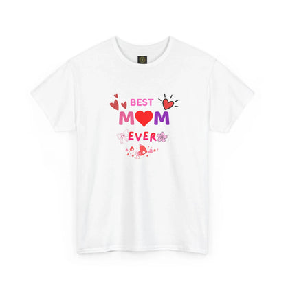 Best Mom Ever Mother’s Day T-Shirt - Aesthetic Heart & Bow Graphic Tee