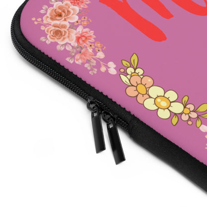 My Girl Floral Laptop Sleeve — Pink Daisy Protective Case