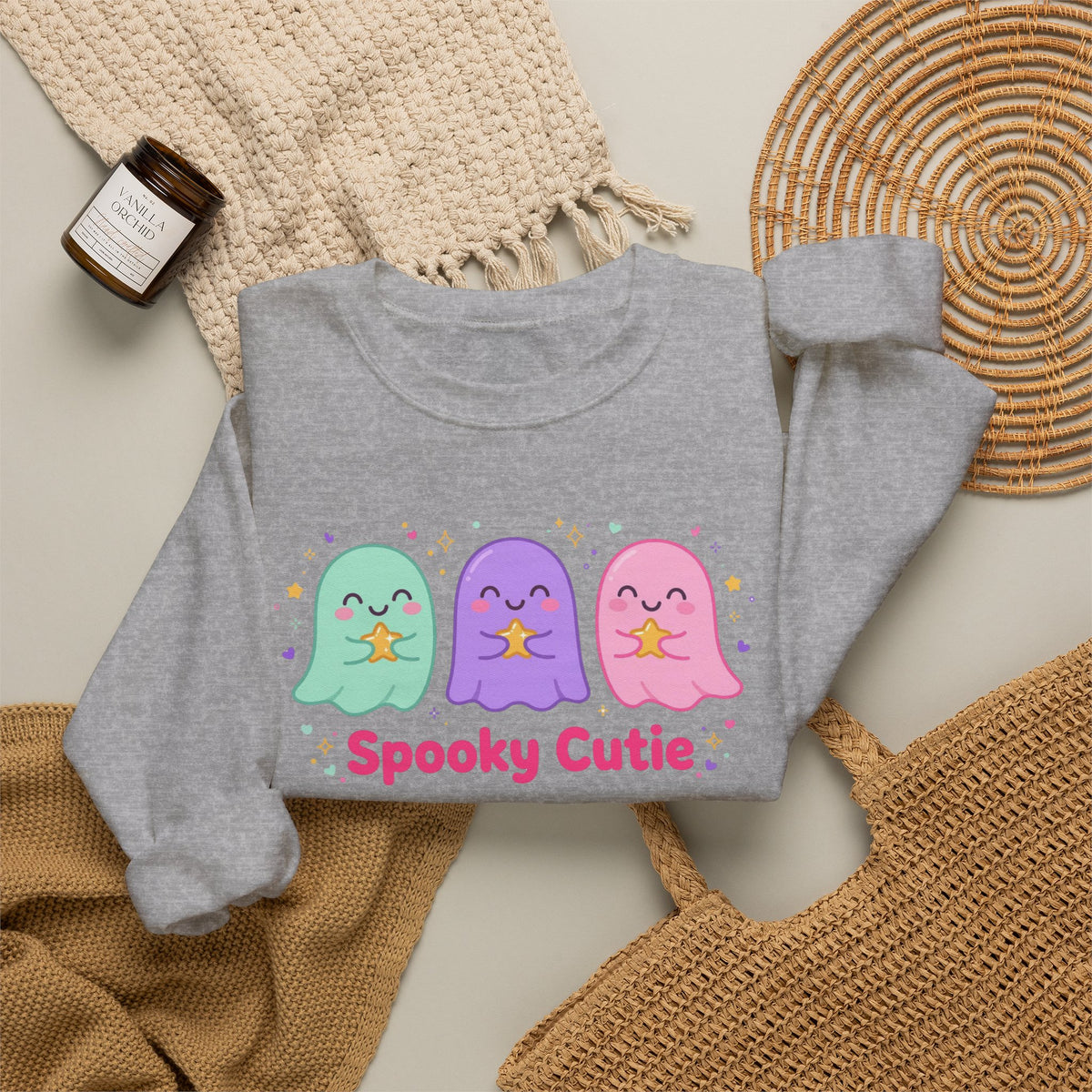 Spooky Cutie Sweatshirt | Cute Pastel Halloween Ghost Crewneck