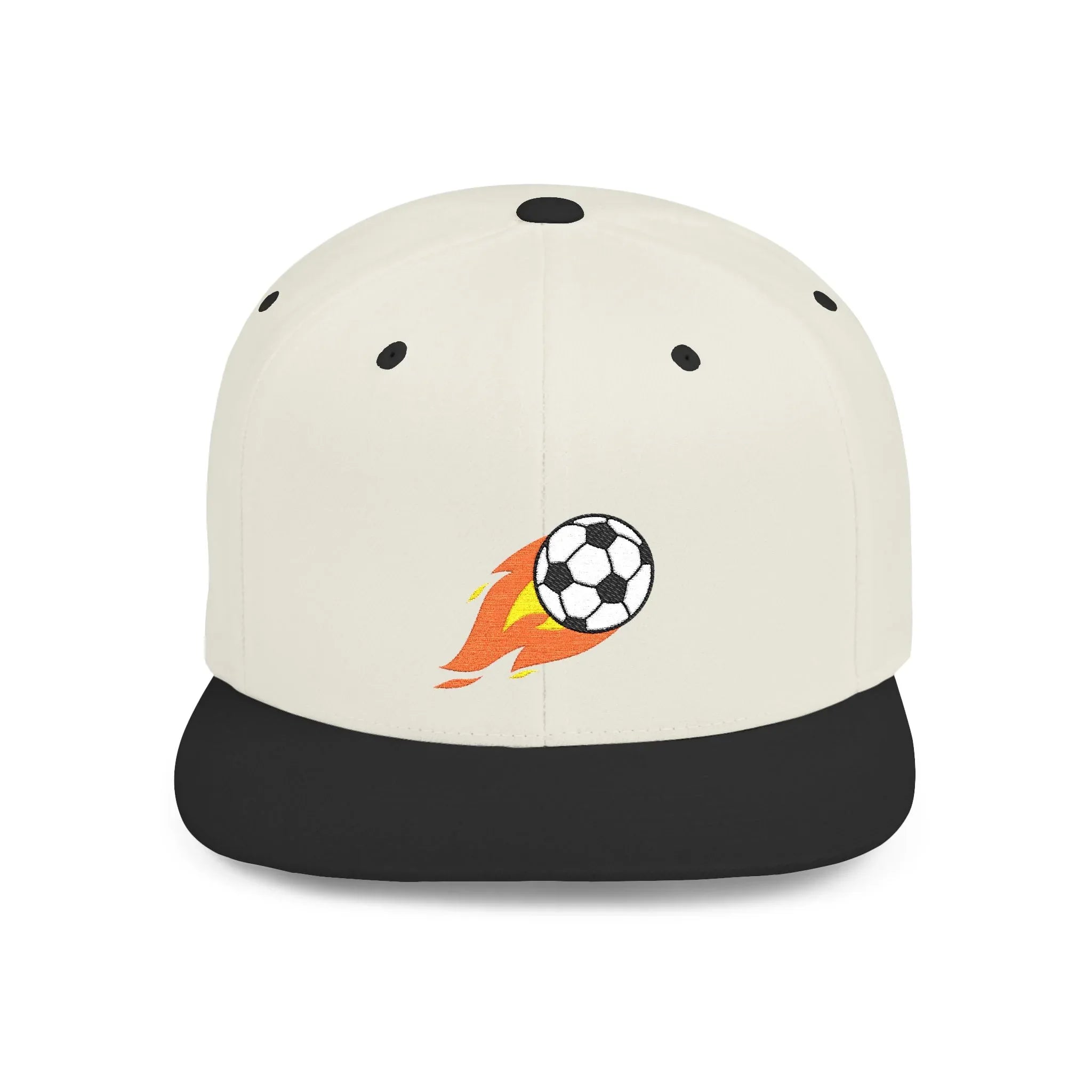 Soccer Ball Flat Bill Snapback Hat - Stylish Snapback Cap for Casual Outfits and Streetwear - RizQ Life 