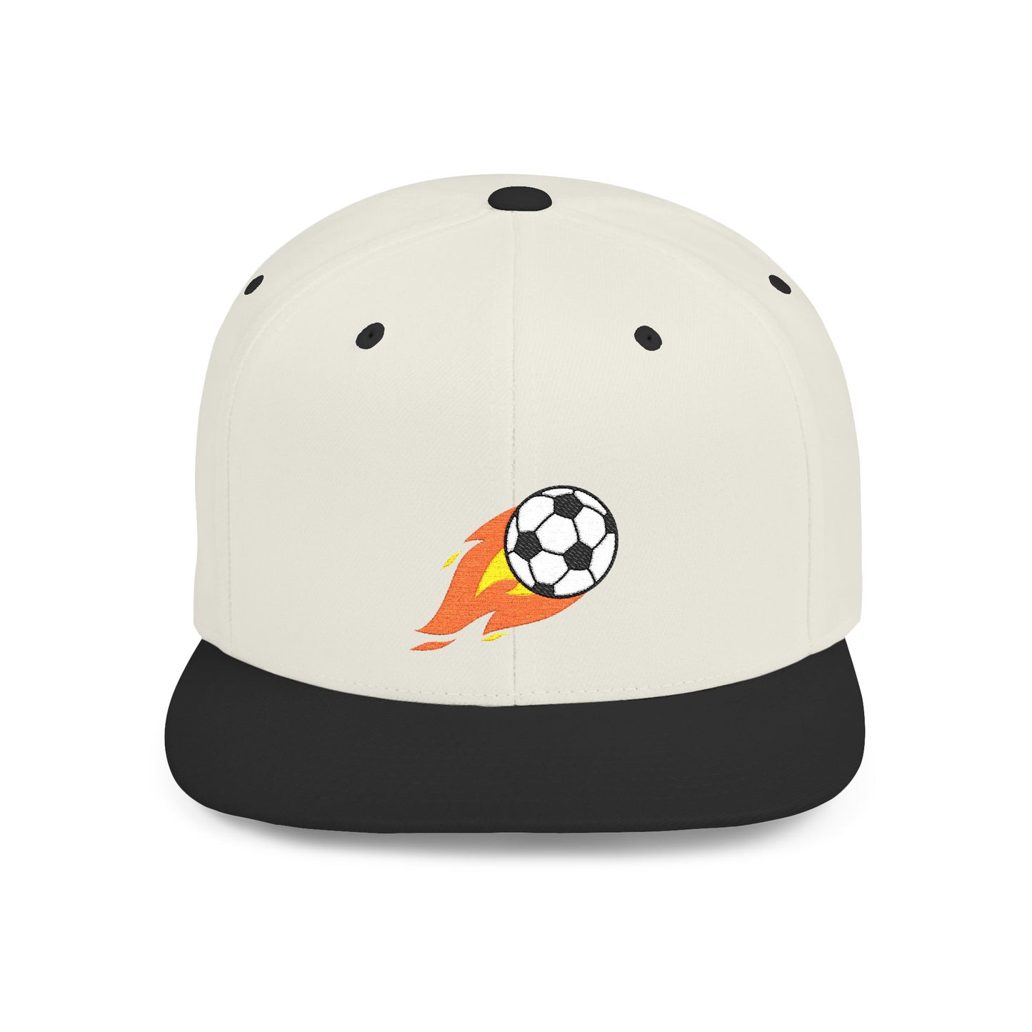 Soccer Ball Flat Bill Snapback Hat - Stylish Snapback Cap for Casual Outfits and Streetwear