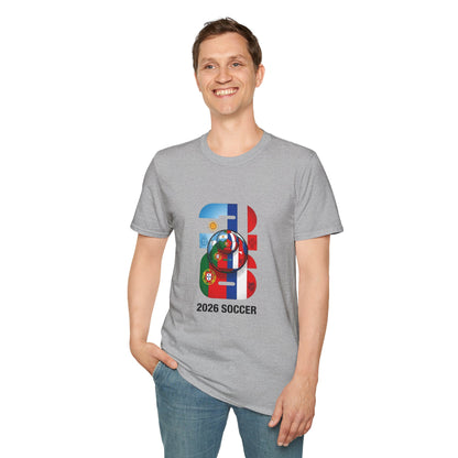 2026 Soccer World Flags T-Shirt | Football Tournament Graphic Tee