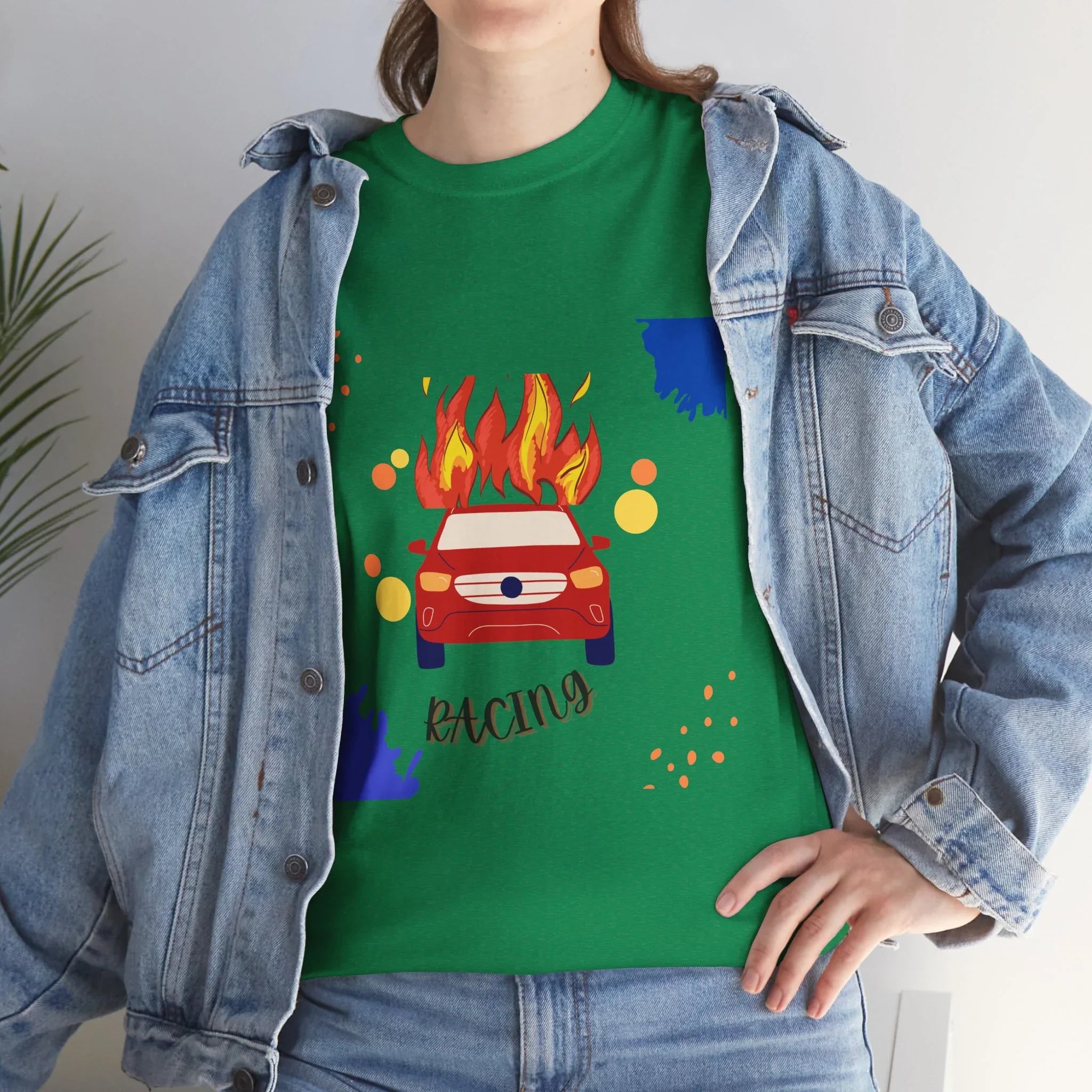 Unisex Racing Graphic T-Shirt – Heavy Cotton Car Racing Tee for Men & Women, Casual Motorsport Fan Shirt, Short Sleeve Top, Sizes S-5XL - RizQ Life 