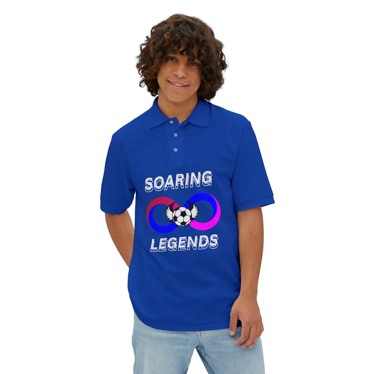 Men's Piqué Polo - Soaring Legends Soccer Shirt - RizQ Life 