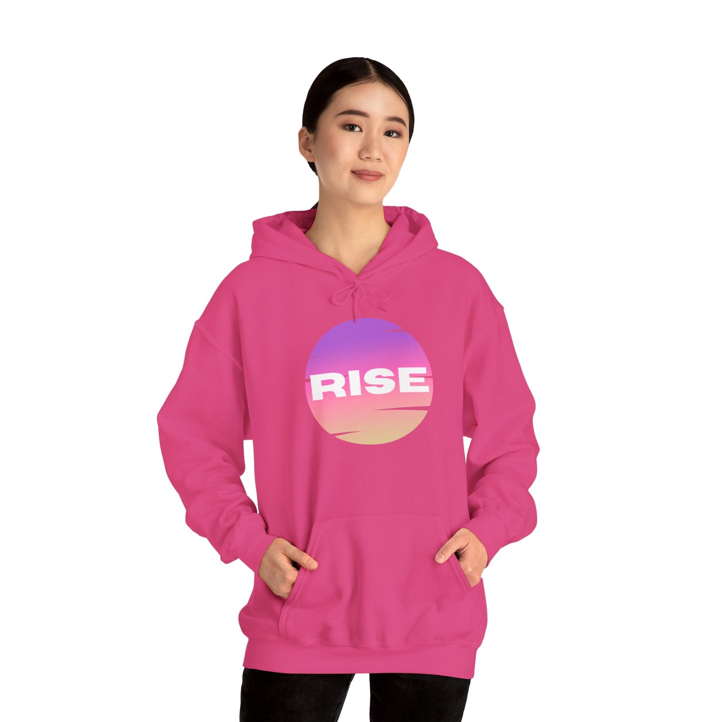 Women's Rise Graphic Hoodie - Cozy & Inspirational Sweatshirt