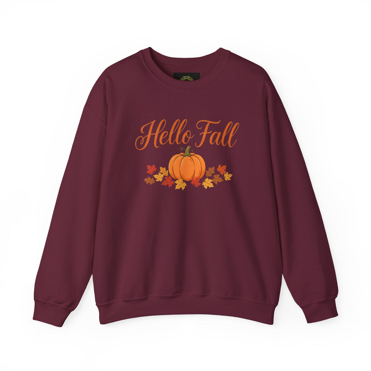 Hello Fall Pumpkin Crewneck Sweatshirt | Cozy Autumn Apparel