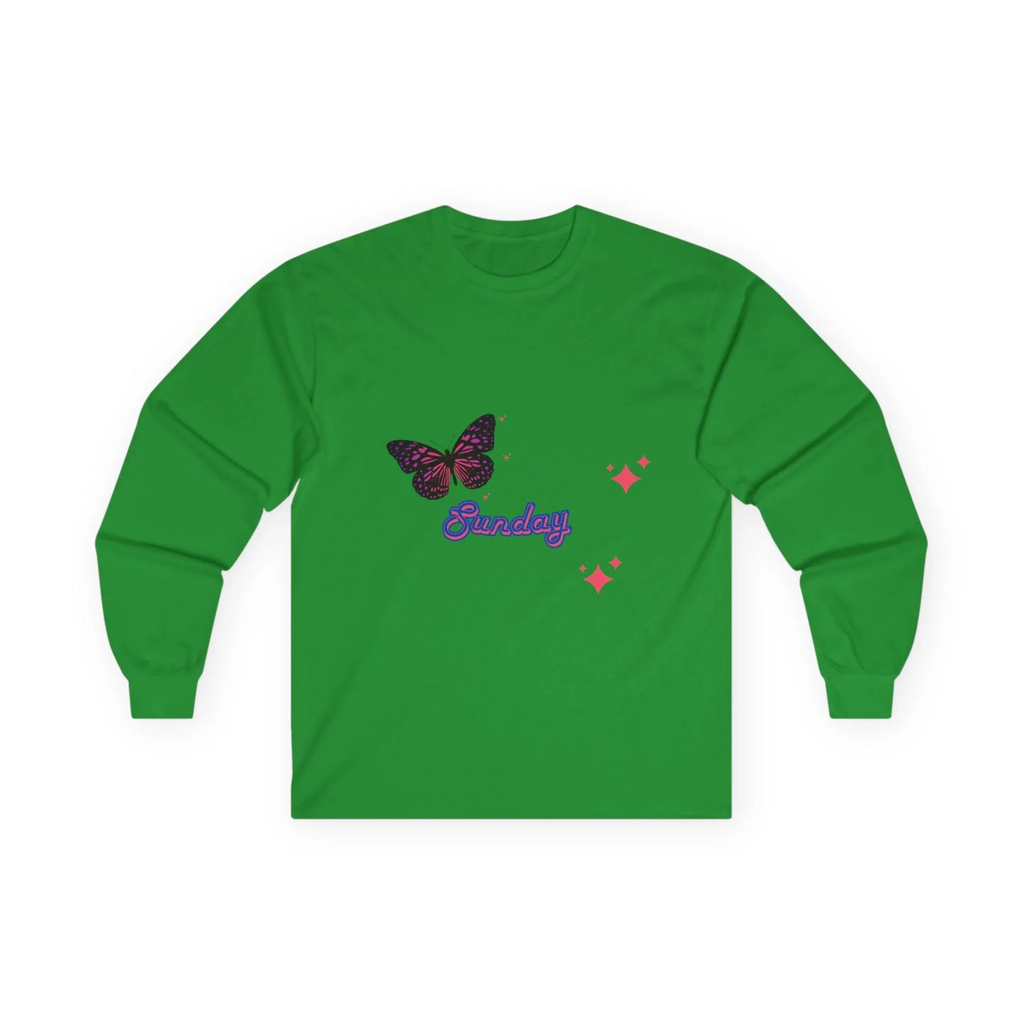 Butterfly Sunday Long Sleeve Tee - Unisex Ultra Cotton Shirt - RizQ Life 