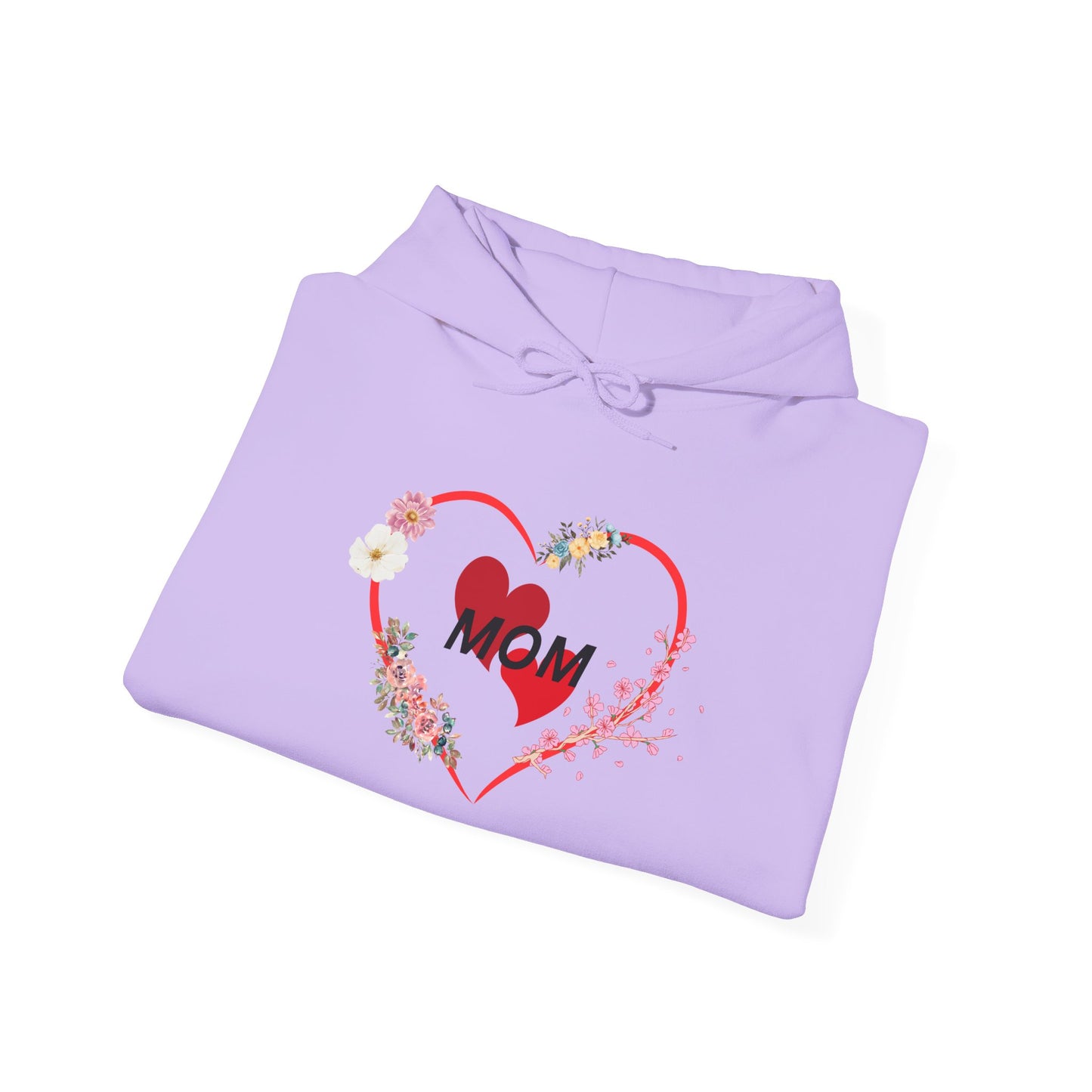 Mom Love Hoodie - Floral Heart Design - Perfect Gift for Mother's Day