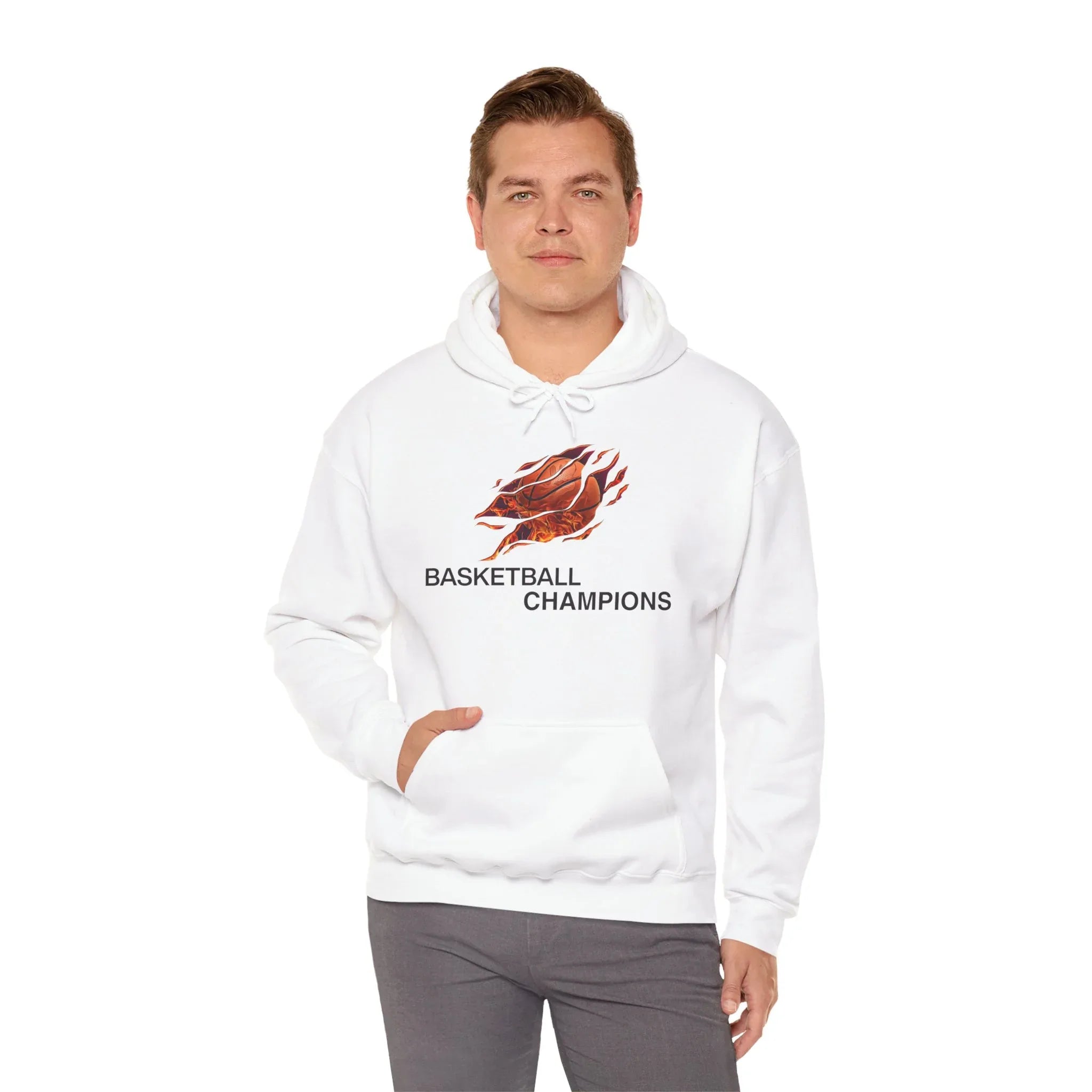 Basketball Champions Hoodie - Men's Heavy Blend Sweatshirt - RizQ Life 