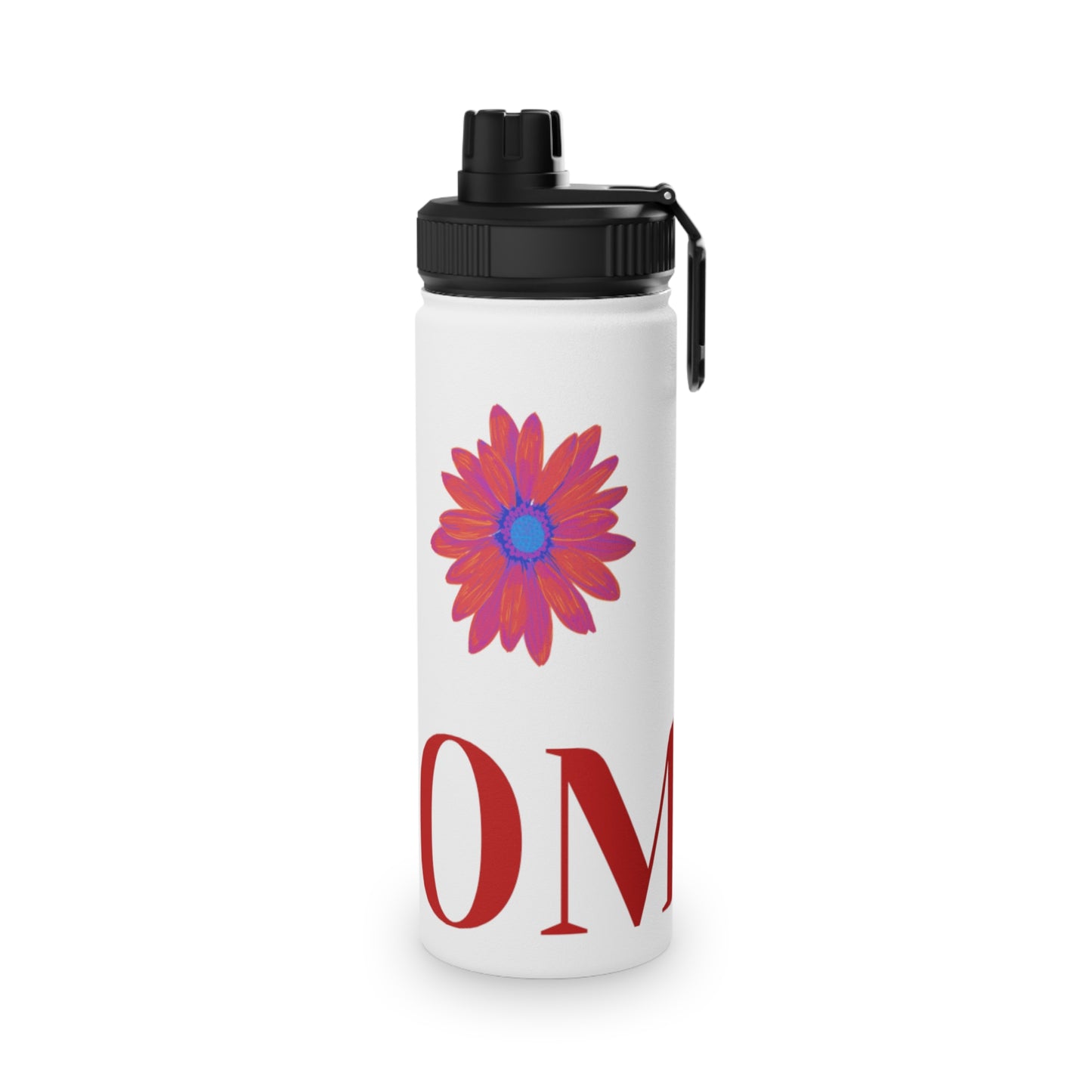 Floral Stainless Steel Water Bottle with Sports Lid - Perfect Gift for Mom